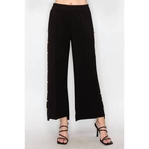 NEW JOH farrah pearl wide leg pants in black